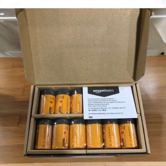Amazon Basics 12-Pack D Cell Alkaline All-Purpose Batteries, 1.5 Volt - New - Picture 2 of 5